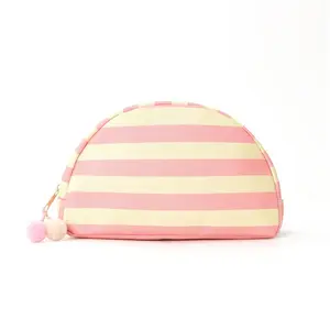 Portable Striped Shell Storage Bag – High-Value Dopamine Cosmetic Organizer Ideal for Travel & Outdoor Use Perfect for Storing Makeup, Accessories & Daily Essentials