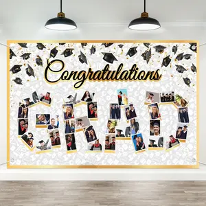 2026 Graduation Decorations, Personalized Graduation Banner, Custom Vinyl Banner, Congratulations Photo Backdrop, Grad Party Supplies for Home Classroom Office