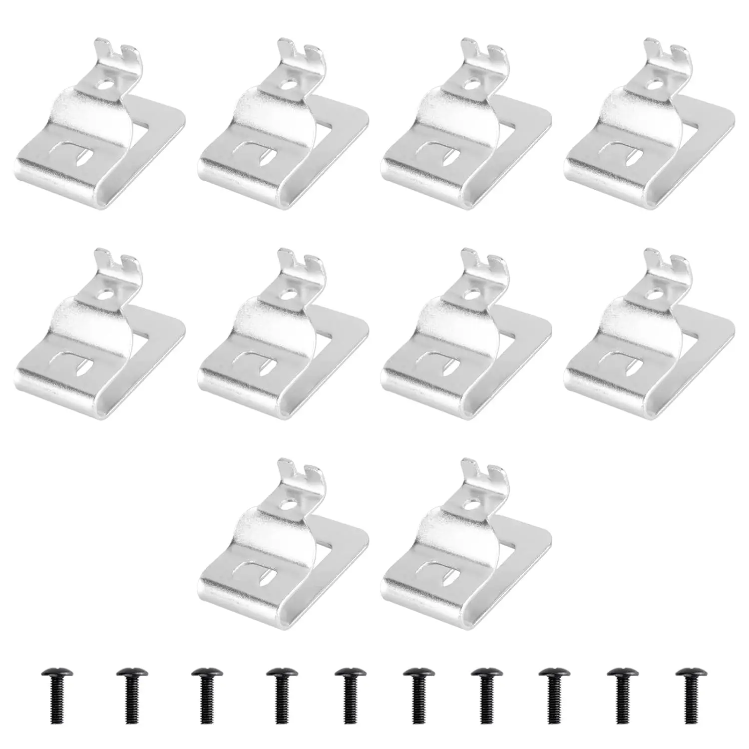 Stainless Steel Belt Clips for Dewalt - 10PCS Drill Tool Clips Hook Kit with Screws for Dewalt N 268241 , Compatible with 20V Power Tools Including DCD980, DCD985, DCD980L2, DCD985L2, Sturdy, Belt Hooks, Hang Tool