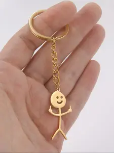 Fun Graffiti Doodle Keychain - Stainless Steel Mini Figure Keyring for Backpacks, Lanyards & Gift Giving, Cute Valentines Day, Mothers Day, Fathers Day, Christmas Stocking Stuffer, Birthday Party Favor, Stylish Keychain | TikTok Viral Unboxing