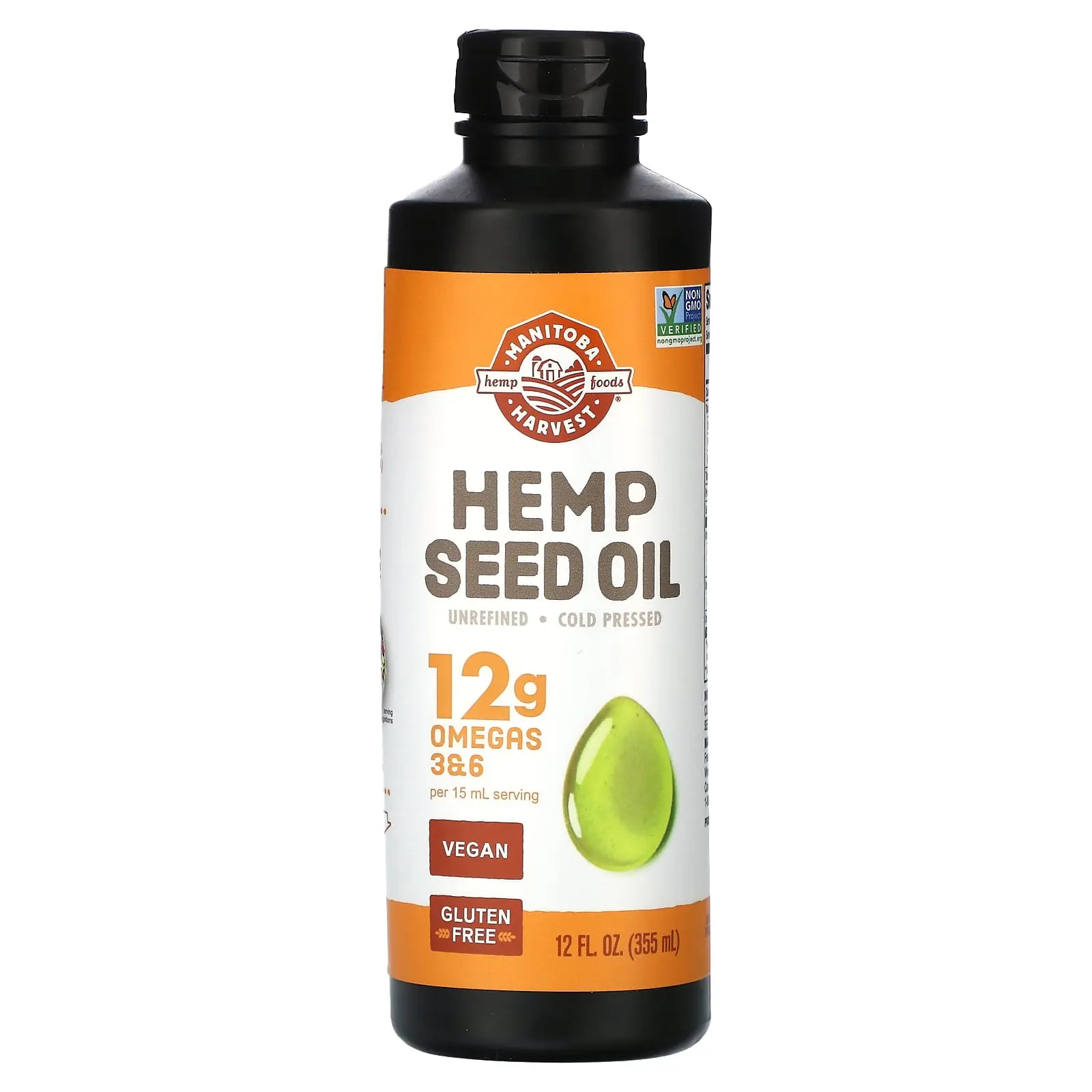 Manitoba Harvest Hemp Seed Oil, Cold Pressed, 12 fl oz (355 ml)
