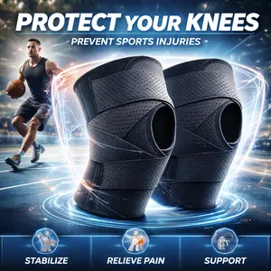 Plus Size Knee Brace for Knee Pain Compression Support with Air Mesh Fabric Adjustable Wrap Side Stabilizers Ultra Soft Bandage for Sports Running Meniscus Tear ACL Arthritis Relief
