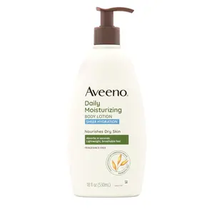 Aveeno Sheer Hydration Daily Moisturizing Fragrance-Free Lotion with Nourishing Prebiotic Oat, Fast-Absorbing Body Moisturizer for Dry Skin with Lightweight, Breathable Feel, 18 Fl. Oz  Kenvue