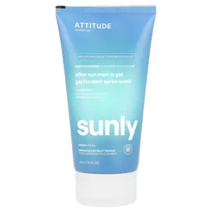ATTITUDE Sunly, After Sun Melt-In Gel, Mint Cucumber , 5.1 fl oz (150 ml)