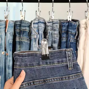 Stainless Steel Clothes Hanger Clip, Multifunctional Clothes Hanger Clip, Clothes Hanger, Shoes Clip, Socks Clip, Hat Clip, Gloves Clip, Pants Clip, Laundry Hooks Clips, Organiser