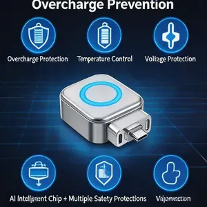 Auto Disconnect Smart Charger, Full Charge Eject Cable Protector, Overcharge Protection Adapter, Intelligent Power Cut Device for Phone and Tablet USB Charging