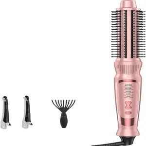 1 Inch Thermal Brush,Heated Round Brush & Curling Iron with Ceramic Ionic Technology,Hair Tools for Volumizing & Styling,Travel-Friendly Hot Comb with Adjustable Temperature（Gold ）