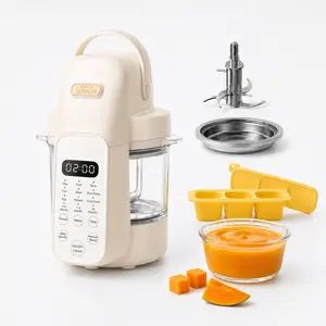 SosekiBaby FM01 Baby Food Maker, 316L Stainless Steel Blades | Puree Steamer Blender Processor With 10oz Glass Bowl | One-Step Food Mill with Recipe, 12H Keep Warm, Auto Clean, Reheat | BPA-Free