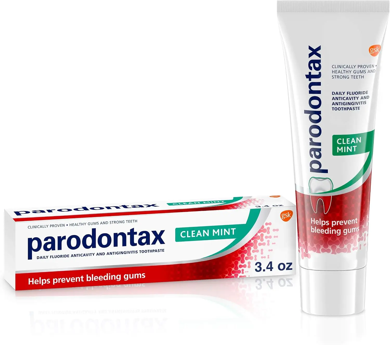 Parodontax Toothpaste for Bleeding Gums, Gingivitis Treatment and Cavity Prevention, Clean mint - 3.4 Ounces