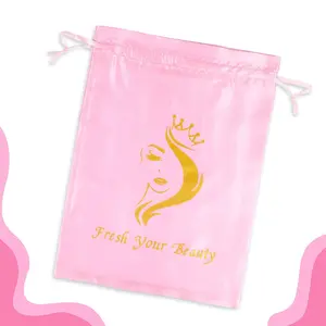 ITODAY Silk Hair Bags for Multiple Wigs, Bundles, Extensions Satin Wig Bags with Drawstring