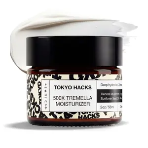 Tokyo Hacks 500X Tremella Moisturizer with Hyaluronic Acid & Niacinamide for Deep Hydration and Smooth Texture Lightweight Gel-Cream for All Skin Types