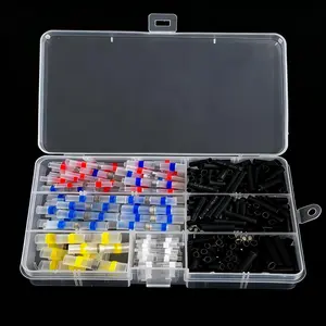 Heat Shrink Solder Wire Connectors Kit with Storage Box – High-Temp Resistant Insulated Butt Connectors for Automotive & Marine Wiring, Durable & Secure Electrical Connectors