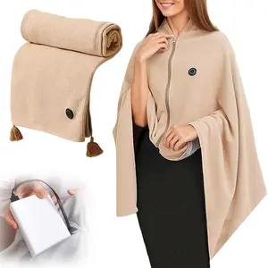 Portable Heating Blanket Shawl,Women's Heating Shawl, Outdoor Wearable Wireless Electric Blanket,3 Levels Heat,USB Heating Blanket Shawl
