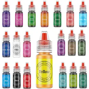 20 Edible Oil-Based Food Coloring 25 Fl. Oz Bottles set Food Grade  Food Dye for Mother's Day & Easter &Picnic Baking Baking,Candy Melts Cookies Fondant for Halloween Christmas Birthday  Bake
