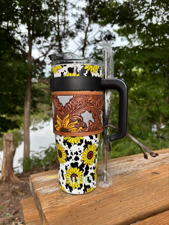 Myra Steel Sunflower Tumbler S-12058
