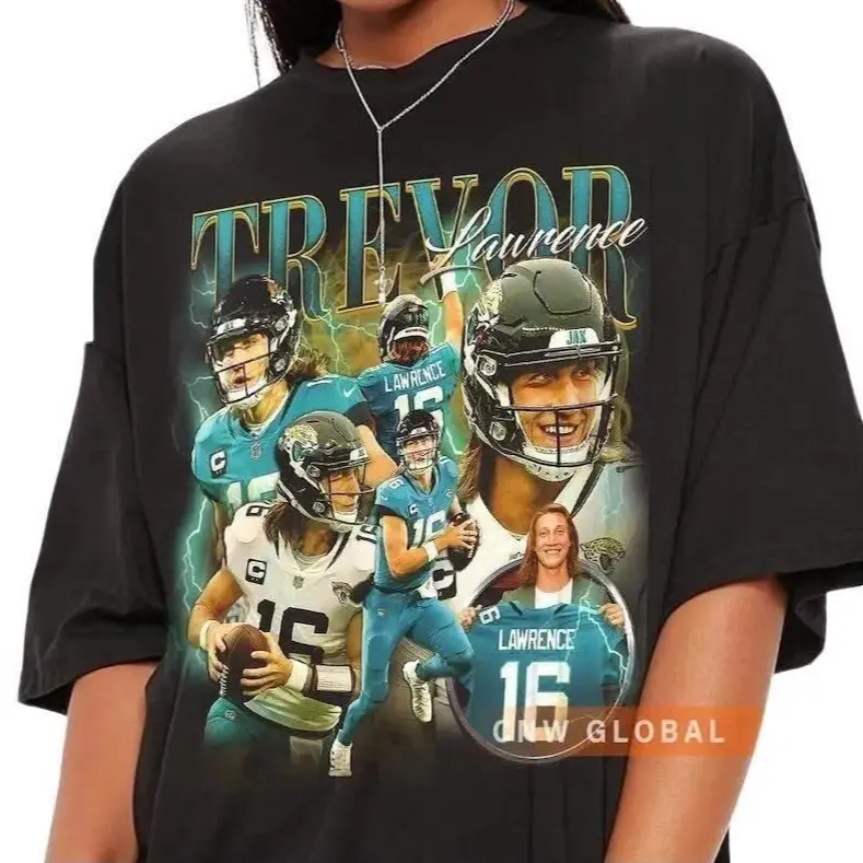 Football 90s Vintage Fan Gift, Trevor Lawrence Jacksonville Footballs, Comfort Colors,, Jaguars Football Christmas Gift Tee T Shirt