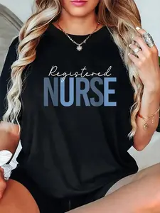 100%25 Cotton Womens Registered Nurse - RN Nursing Nurse Day & Nurse Week T-Shirt