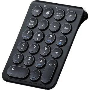Bluetooth Numeric Keypad, Rechargeable Wireless 22-Key Portable & Slim Ten Key Number Pad for Financial Accounting, Compatible with Laptop, MacBook, Windows, Android, iOS Devices