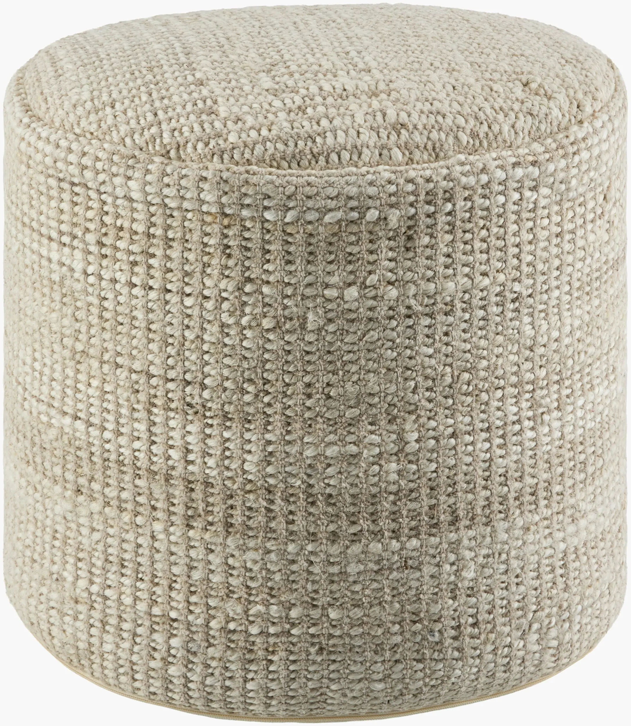 Traditional Jute Textile Ottoman Pouf, Ideal for Living Room or Kids Room Seating Traditional Jute Textile Ottoman Pouf, Ideal for Living Room or Kids Room Seating