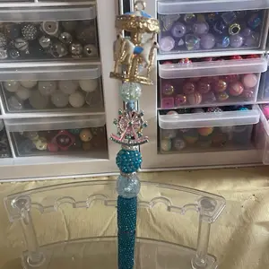Fancy Carousel and Ferris Wheel Rhinestone Pen