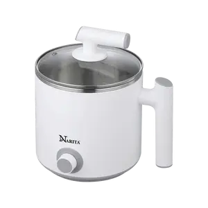 NARITA 1.2L Electric Hot Pot & Kettle - Multifunctional Mini Cooker for Noodles, Boiling Water, Shabu-Shabu - Portable & Easy to Use - Model NPC-1205