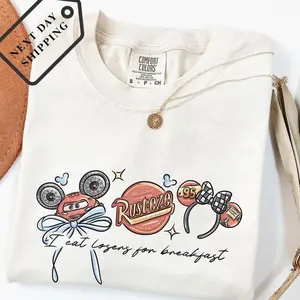 Comfort Color/Gildan Cartoon Car 95 Coquette Bow Flash Cars Shirt Cartoon Characters Magic Kingdom Trip Shirt, Graphic shirt, Gift Birthday