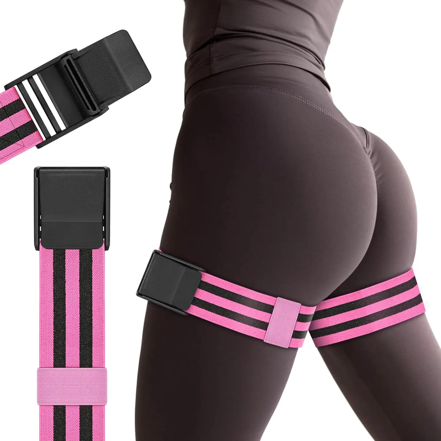Booty Bands, Blood Flow Restriction Bands for Women/Men, Adjustable BFR Training Bands for Glutes & Hip Building, Resistance Bands gluteal muscle