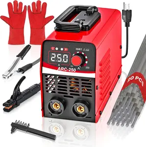 Mini Stick Welder Kit, Portable MMA Arc Welding Machine for Small DIY Repair, Compact Welding Tool with Rods and Gloves