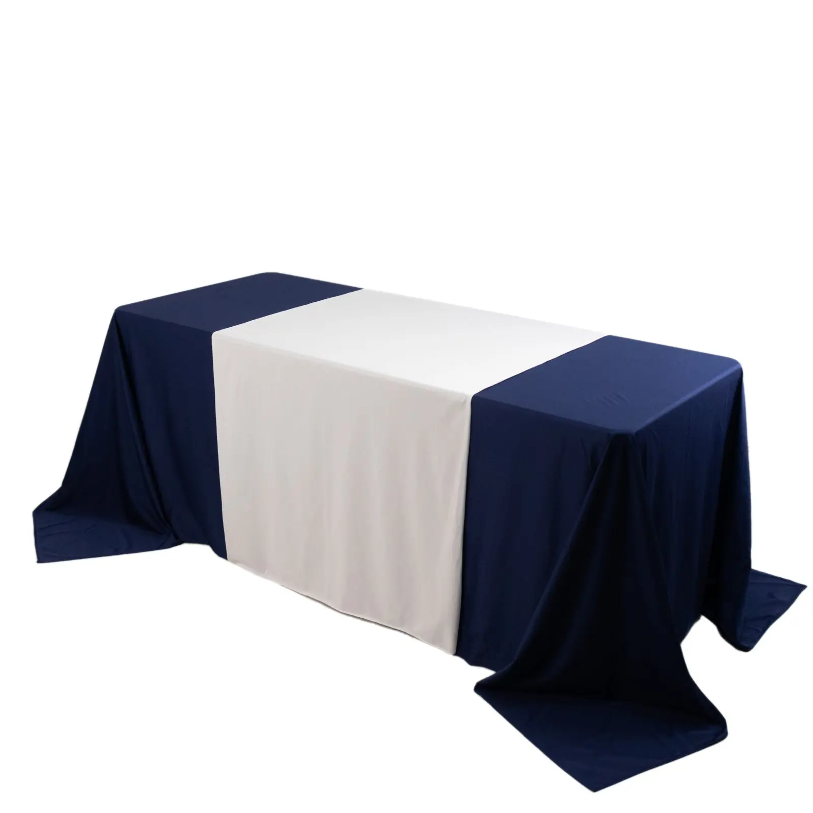 Premium Polyester Table Runner, 36"x72" White Wide Table Covering - Sublimation Printable Banner for Home House Decor Customized Event Branding, Decorative