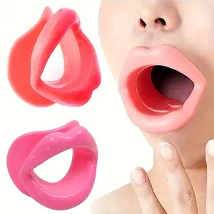 Unscented Silicone Smile Trainer - Mouth Tightener and Face Toning Exerciser for Women - Lip Shaping and Beauty Tool - Non-Battery Operated