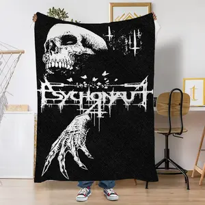 D-DarkthroneS Band Throw Anime Blankets for Decorative Sofa Cute Blanket Character Downy Luxury Designer Bedding Camping Chair