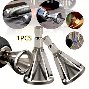 Round Corner Tool, Drill Bit Holder, Metal Deburring Round Edge Tool, Chamfering & Trimming, Suitable for Various Drills