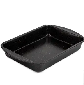 15"x11" Nonstick Lasagna Pan, Black Baking Dish for Oven Cooking and Roasting