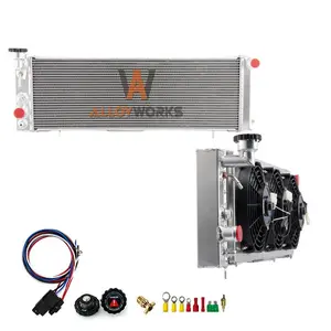 AlloyWorks 3 Row Aluminum Radiator with Shroud Fan For 1984-2001 Jeep Cherokee XJ Comanche