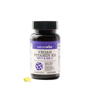 NatureWise Vitamin K2 Supplement with MK-7 100mcg and MK-4 500mcg - Enhanced Bioavailable Formula - K Complex for Bone and Heart Health - Vegan, Gluten Free, Non-GMO Mini Softgels - USA Manufactured