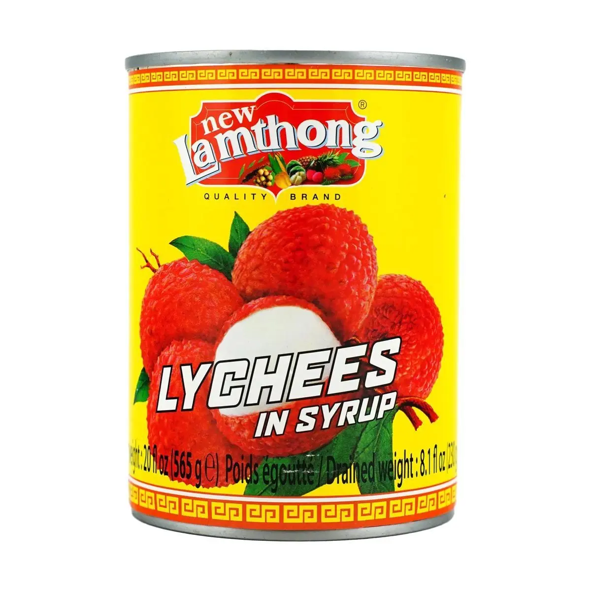 Lam Thong Canned Lychees in Syrup 565g - Sweet Tropical Fruit for Desserts, Baking & Snacks