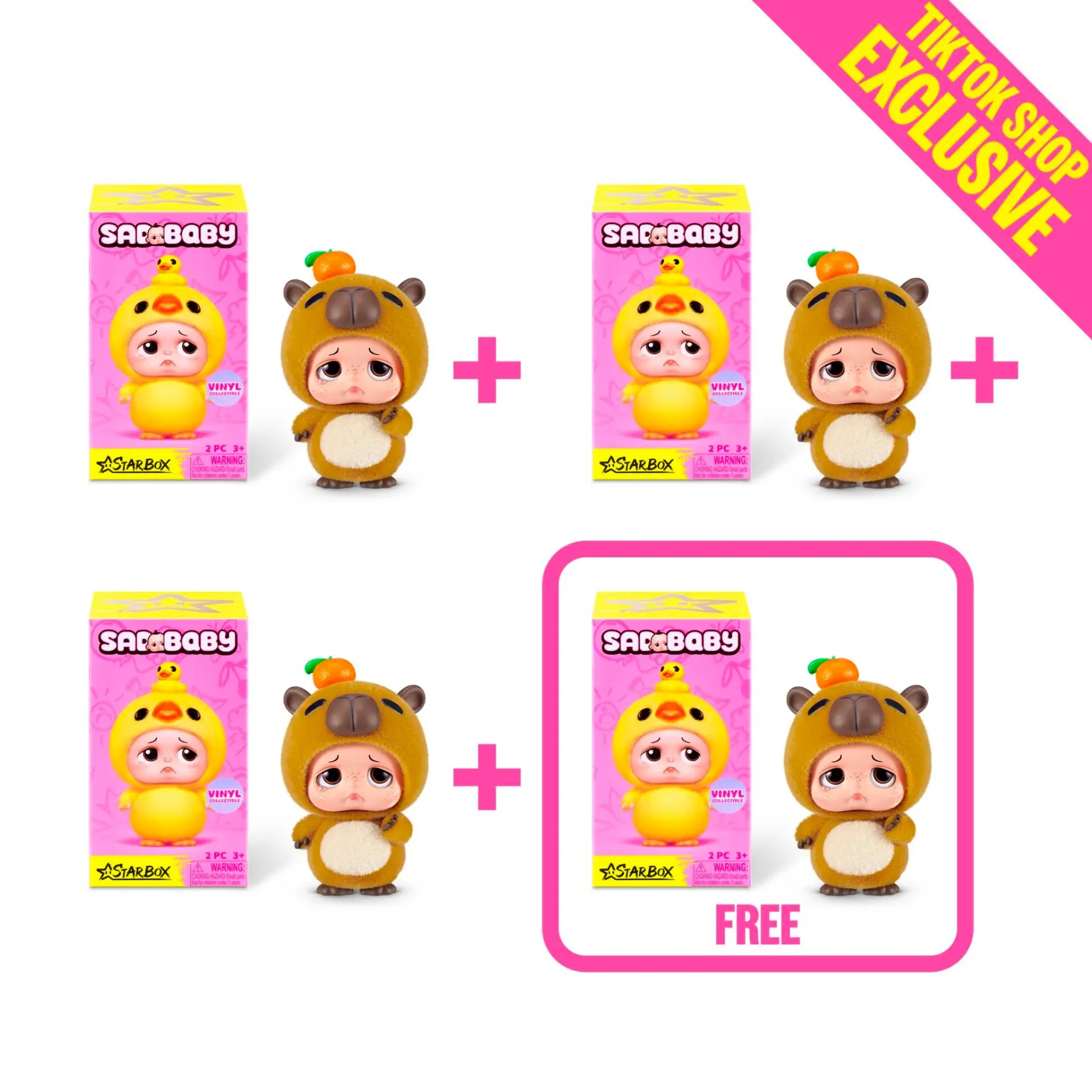 Starbox Sad Baby Animals Exclusive Blindbox Bundle - BUY 3 GET 1 FREE