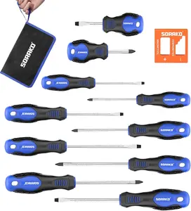 Magnetic Screwdriver Set, SORAKO 11 Screwdriver kits With Plastic Ranking, Screwdriver Kit for Tools Gift Multifunctional Magnetic Precision Hardware