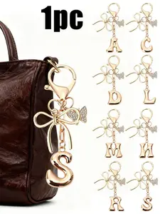 Cute Bubble Letter Pendant Necklace and Sparkly Bag Charm, Lucky Bow Pendant and Sparkling Butterfly Design, Perfect Gift for Girls and Women, Ideal for Birthdays and Special Occasions