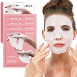 Collagen Face Masks (4-Pack), Face Mask Set, 4 Masks (34g each), Bio-Collagen Deep-Penetrating Face Masks, Deep Moisturizing Mask, Skincare Essentials, Daily Facial Care, Dual-Collagen Strengthening & Repair, Enhanced Firmness & Bounce++