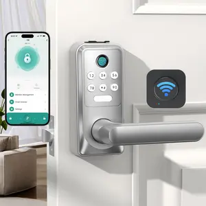 Smart WiFi Keyless Entry Door Lock with Fingerprint Sensor, Remote Unlock Keypad, and Auto Lock Features