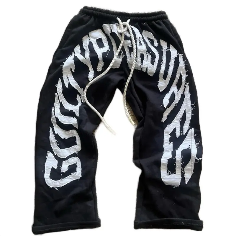 GuiltPleasures "Distürb The Peace" GP APPAREL SWEATPANTS - 100% Cotton Embroidered Hoodie & Baggy Pants Set with Satin Lined Hood & Custom Gift Bag
