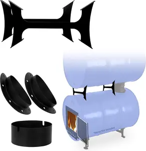 Sonret Barrel Stove Kit for 30-55 Gallon Drums - Double Barrel Adapter for Camping and Emergency Heating