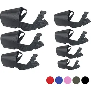 Dog Muzzles Suit - 7PCS Dog Muzzles Adjustable Quick Fit pet Muzzle Prevent from Biting Barking and Chewing for Small Medium Large Dogs,Black