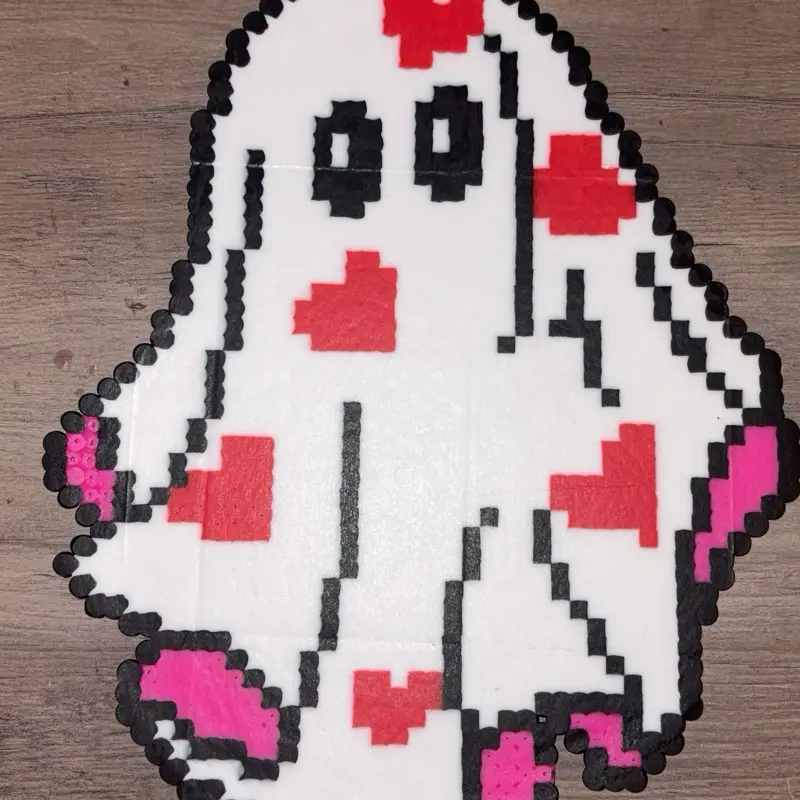 Ghost Perler Kandi Necklace