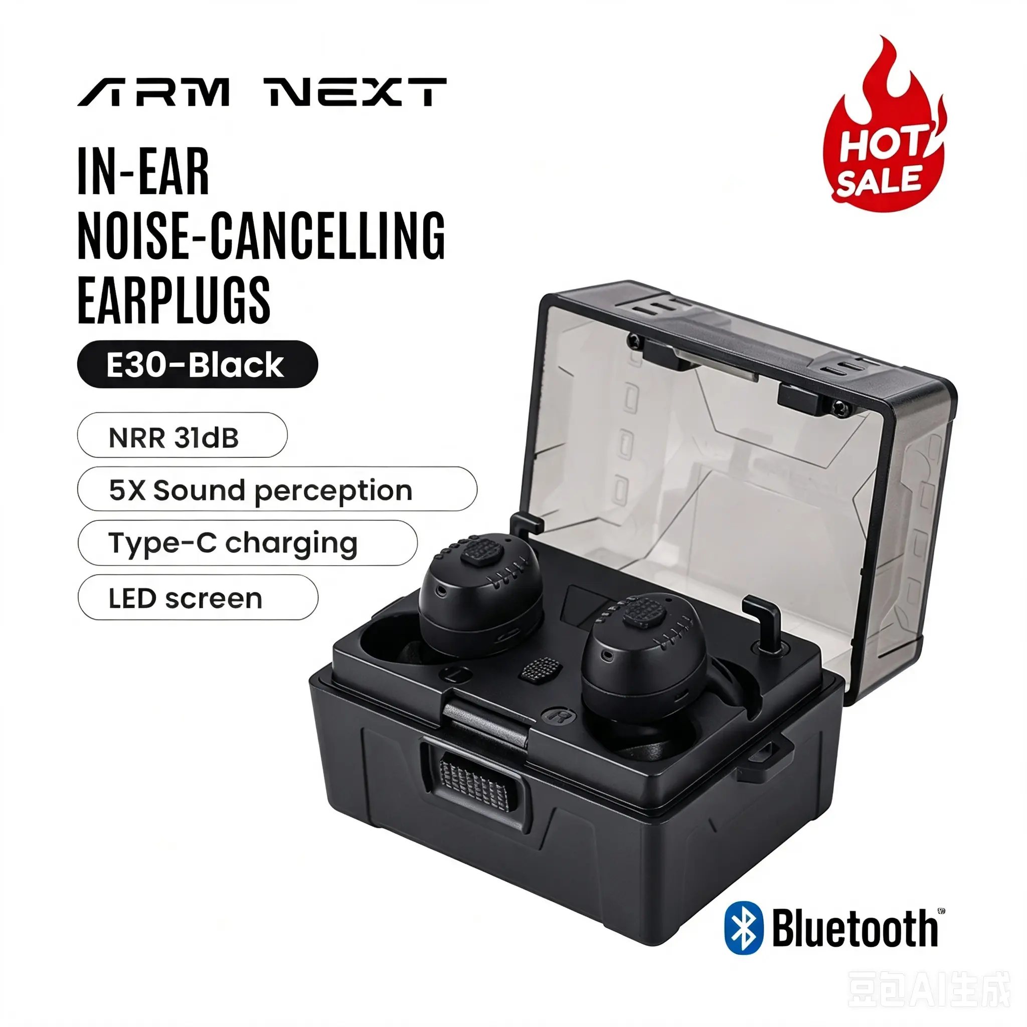 shooting In-Ear Tactical Bluetooth Earbuds with Active Noise Cancelling NRR27dB Superior Sound Isolation for Hunting & Field Operations Waterproof Headphones Tactical Gear Charging Automatic Electronic Audio Protection tiktokshopbacktoschool