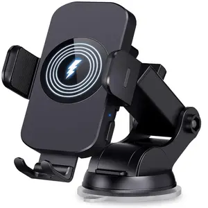 Wireless Car Charger, Fast Charging Phone Holder 3 in 1 Phone Mount Auto Clamping Car Accessories Compatible with iPhone 17 16 15 14 13 12 11 Xs XR, Samsung S23 Ultra S22 S21 S20/S10+ S9+ Note 9