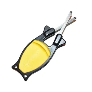 Block's outdoorsmen knife sharpener, sharpens and hones bades to original cutting edges.
