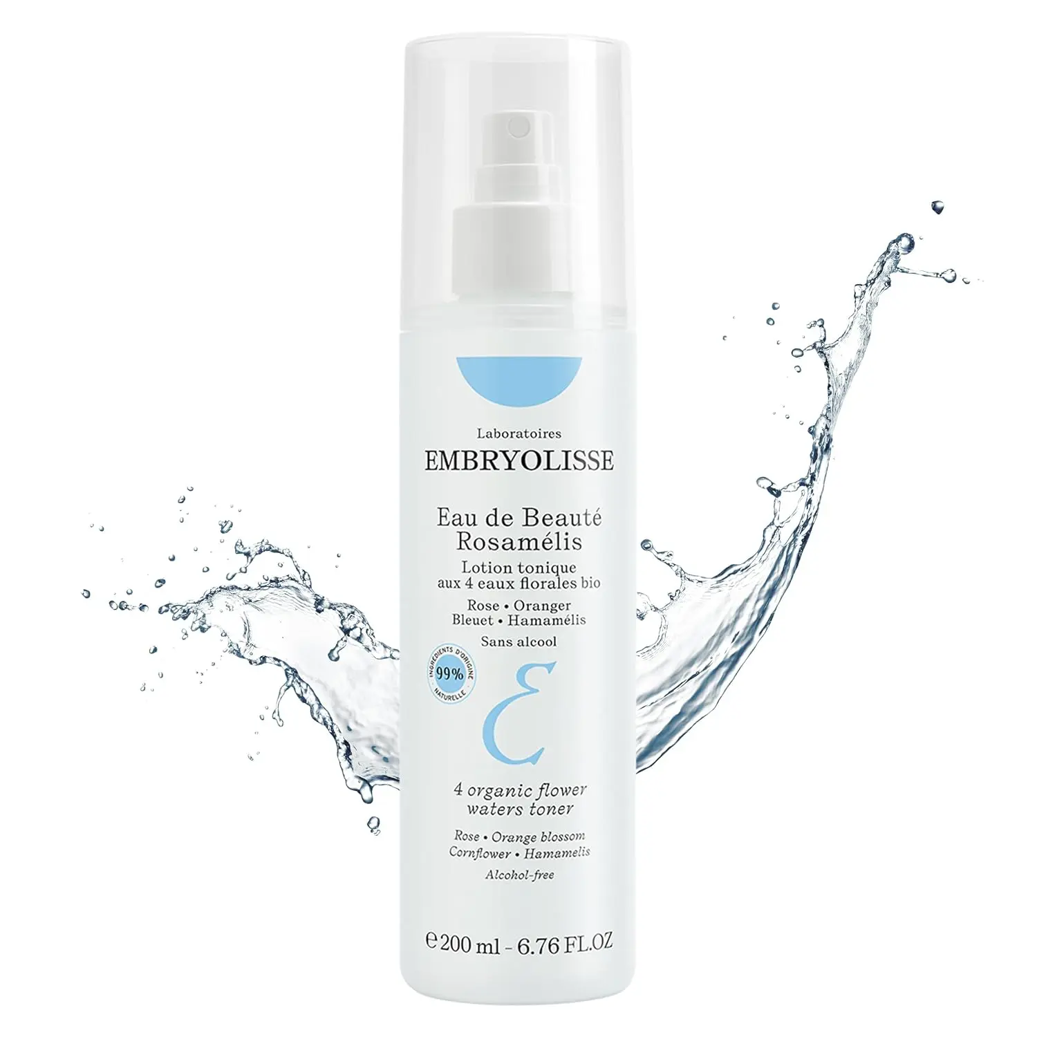 Embryolisse Eau de Beaute Rosamelis. Nourishing Floral Face Toner for All Skin Types, With Organic Flower Waters, 6.76 fl.oz.