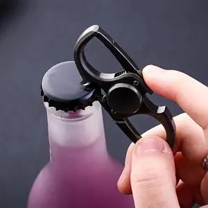 Fidget Spinner Keychain, Durable Multifunctional Portable Anxiety Relief Toy, Multitool Keychain Opener, Bottle Opener, Hanging Decoration, 3-In-1 Stress Reliever for On-The-Go Use, Multi Purpose Keychain